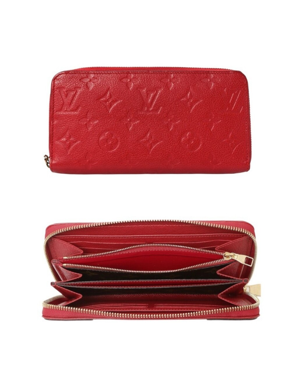 Like NEW!!! AUTHENTIC Louis Vuitton Empreinte Zippy Wallet Cherry LV